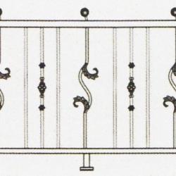 Wrought Iron Railing (Normal) 002