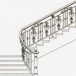 Wrought Iron Balcony Railing (Curve) 018