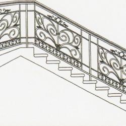 Wrought Iron Balcony Railing (Curve) 019