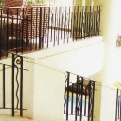 Wrought Iron Balcony Railing (Curve) 028